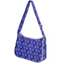 Pattern Texture Feet Dog Blue Zip Up Shoulder Bag View2