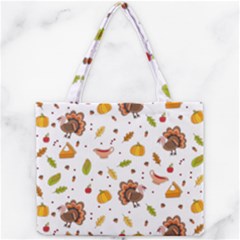 Thanksgiving Turkey Pattern Mini Tote Bag by Valentinaart