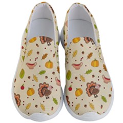 Thanksgiving Turkey Pattern Men s Lightweight Slip Ons by Valentinaart