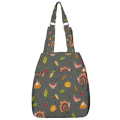 Thanksgiving Turkey Pattern Center Zip Backpack by Valentinaart