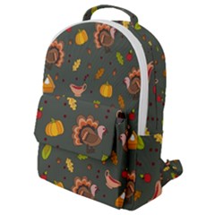 Thanksgiving Turkey Pattern Flap Pocket Backpack (small) by Valentinaart