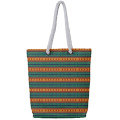 Background Texture Fabric Full Print Rope Handle Tote (small) by Mariart