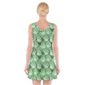 Pattern Texture Feet Dog Green V-Neck Sleeveless Dress View2