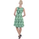 Pattern Texture Feet Dog Green Knee Length Skater Dress View2