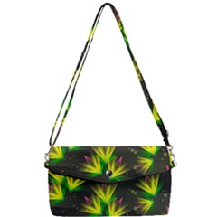 Floral Abstract Lines Removable Strap Clutch Bag by HermanTelo