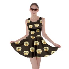 Cute Cartoon Bulldog Head Skater Dress by trulycreative