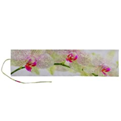 Phalenopsis Orchid White Lilac Watercolor Aquarel Roll Up Canvas Pencil Holder (l) by picsaspassion