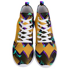 Geometric Gradient Psychedelic Men s Lightweight High Top Sneakers by HermanTelo