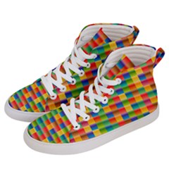 Background Colorful Abstract Men s Hi-top Skate Sneakers by HermanTelo