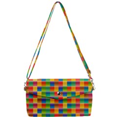 Background Colorful Abstract Removable Strap Clutch Bag by HermanTelo