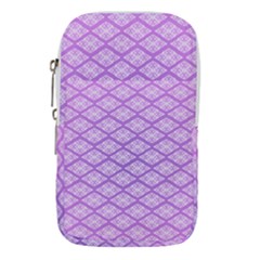 Pattern Texture Geometric Purple Waist Pouch (small) by Mariart