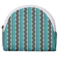 Background Chevron Blue Horseshoe Style Canvas Pouch by HermanTelo