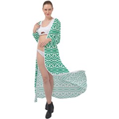 Pattern Green Maxi Chiffon Beach Wrap by Mariart