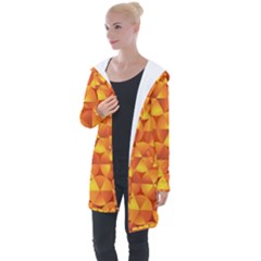 Background Triangle Circle Abstract Longline Hooded Cardigan by HermanTelo