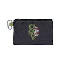 Pepe The Frog Rare Celtic Viking Norse Dragon Pattern Deus Vult Medieval Wojak Crusader Canvas Cosmetic Bag (small) by snek