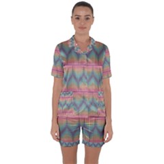 Pattern Background Texture Colorful Satin Short Sleeve Pyjamas Set by HermanTelo