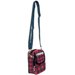 Canadian Lumberjack Red And Black Plaid Canada Shoulder Strap Belt Bag by snek