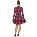 Canadian Lumberjack red and black plaid Canada Long Sleeve Panel Dress View2