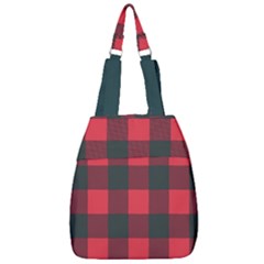 Canadian Lumberjack Red And Black Plaid Canada Center Zip Backpack by snek