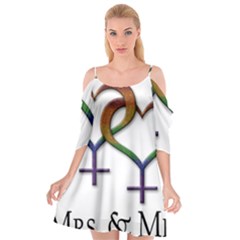 Mrs  And Mrs  Cutout Spaghetti Strap Chiffon Dress by LiveLoudGraphics