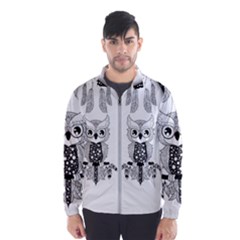 Cute Little Mandala Owl Men s Windbreaker by FantasyWorld7