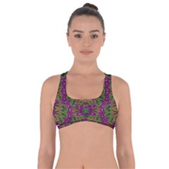 Peacock Lace In The Nature Got No Strings Sports Bra by pepitasart