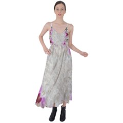 Orchidées Fleurs Abstrait Tie Back Maxi Dress by kcreatif