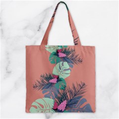 Leaves Zipper Grocery Tote Bag by Sobalvarro