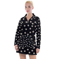 Pattern Marguerites Women s Long Sleeve Casual Dress by kcreatif