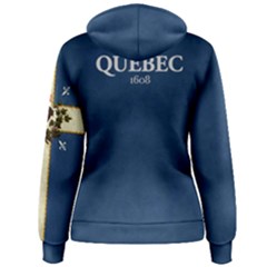 Quebec Flag Drapeau Québec Patriote Carillon Sacré-coeur Christian Catholic Old Vintage With Fleurs De Lys Women s Pullover Hoodie by Quebec