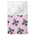 French France Fleur De Lys Metal Pattern black and white antique vintage pink and black rocker Duvet Cover (Single Size) View1