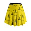 Gadsden Flag Don t tread on me Yellow and Black Pattern with american stars Mini Flare Skirt View2