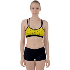 Gadsden Flag Don t Tread On Me Yellow And Black Pattern With American Stars Perfect Fit Gym Set by snek