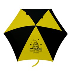 Gadsden Flag Don t Tread On Me Yellow And Black Pattern With American Stars Mini Folding Umbrellas by snek