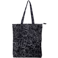 Pattern Effet Lignes Blanc Double Zip Up Tote Bag by kcreatif