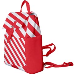 Candy Cane Red White Line Stripes Pattern Peppermint Christmas Delicious Design Buckle Everyday Backpack by genx