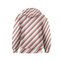 White Candy Cane Pattern with Red and Thin Green Festive Christmas Stripes Kids  Zipper Hoodie View2