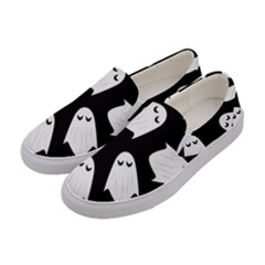 Ghost Halloween Pattern Women s Canvas Slip Ons by Amaryn4rt