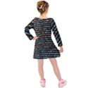 Close Up Code Coding Computer Kids  Long Sleeve Velvet Dress View2