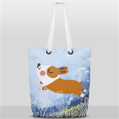 Underwaterdog Full Print Rope Handle Tote (small) by Mjdaluz