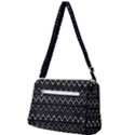 Chevrons Noir / Gris Front Pocket Crossbody Bag View2