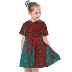 Lianas Of Roses In The Rain Forrest Kids  Sailor Dress by pepitasart