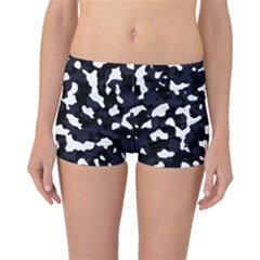 Camouflage Bleu Reversible Boyleg Bikini Bottoms by kcreatif