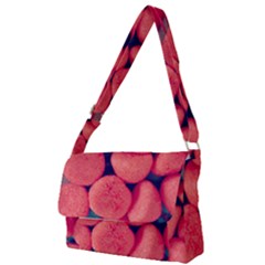 Fraise Bonbons Full Print Messenger Bag (s) by kcreatif