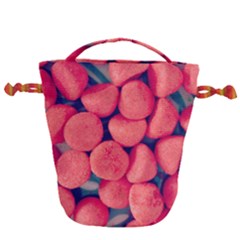 Fraise Bonbons Drawstring Bucket Bag by kcreatif