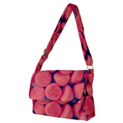 Fraise Bonbons Full Print Messenger Bag (m) by kcreatif