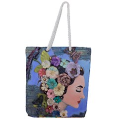 Dream Ii Full Print Rope Handle Tote (large) by CKArtCreations