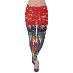 Ugly Christmas Velvet Leggings by walala