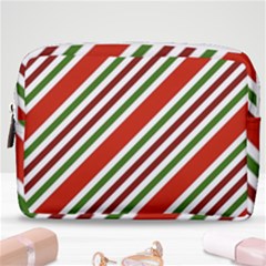 Christmas Color Stripes Make Up Pouch (medium) by Vaneshart