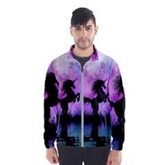 Wonderful Unicorn With Fairy In The Night Men s Windbreaker by FantasyWorld7